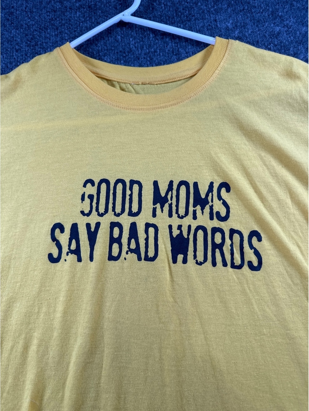 Good Moms Say Bad Words Adult Yellow Graphic T Shirt Funny Mom Tee